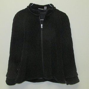 Chico's Light Weight Zippered Up Black Jacket